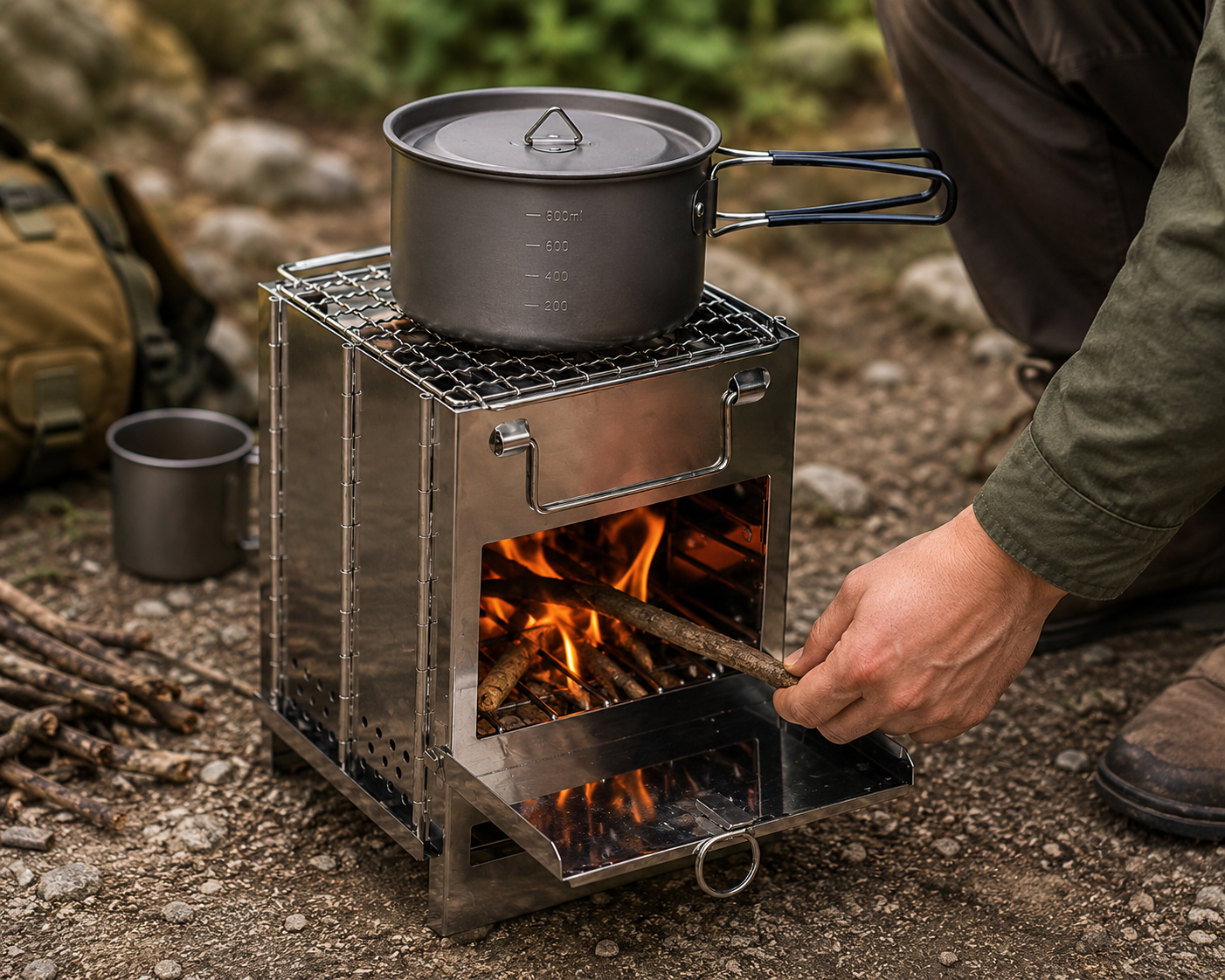 IronTrail Folding Wood-Burning Camp Stove