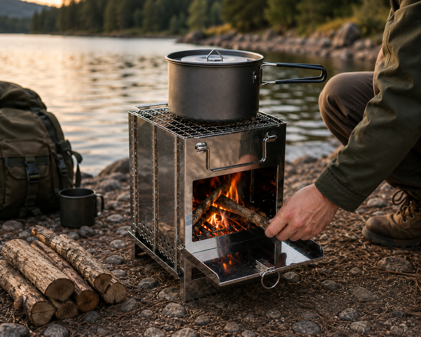 IronTrail Folding Wood-Burning Camp Stove
